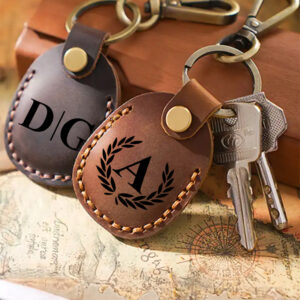 Carry your AirTag in a protective, stylish way! Our Genuine Cowhide Leather Keychain is hand-stitched to perfection and personalized for a truly unique accessory. #AirTagKeychain #LeatherObsession #EverydayCarryGear #PersonalizedAccessory #CowhideGoods #GiftForHer #LuxuryKeychain #HandStitchedLove