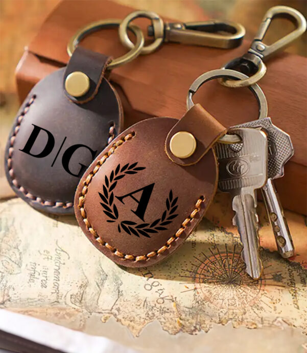 Carry your AirTag in a protective, stylish way! Our Genuine Cowhide Leather Keychain is hand-stitched to perfection and personalized for a truly unique accessory. #AirTagKeychain #LeatherObsession #EverydayCarryGear #PersonalizedAccessory #CowhideGoods #GiftForHer #LuxuryKeychain #HandStitchedLove