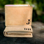 Camel Leather Wallet for Men