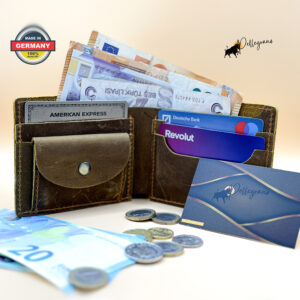This handcrafted bifold wallet is made from authentic Italian vintage leather and custom engraved for a personal touch. Timeless design, perfect gift for any gentleman. #TimelessWallet #PersonalizedGiftForHim #ItalianLeatherGoods #FullGrainHandmade #GeldbeutelFürIhn #BifoldStyle #MensGiftTrends #CraftedToLast