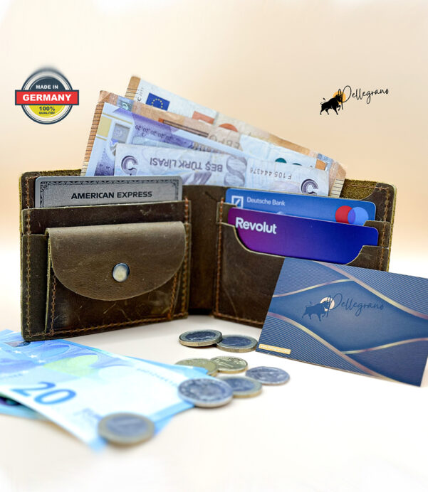 This handcrafted bifold wallet is made from authentic Italian vintage leather and custom engraved for a personal touch. Timeless design, perfect gift for any gentleman. #TimelessWallet #PersonalizedGiftForHim #ItalianLeatherGoods #FullGrainHandmade #GeldbeutelFürIhn #BifoldStyle #MensGiftTrends #CraftedToLast