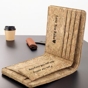 Lightweight, durable, and stylish! Our Personalized Cork Wallet is a slim vegan design perfect for holding coins, cards, and IDs—an ideal eco-friendly gift for birthdays or holidays! #SlimWallet #SustainableGifts #EcoVeganWallet #CorkLeatherGoods #MinimalistGifts #GreenFashion #ConsciousLiving #GiftIdeasForAll