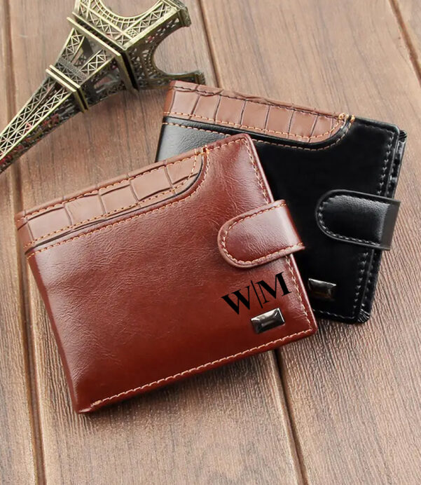 Upgrade his style with our Personalized Crocodile-Style Vegan Leather Wallet. Featuring a trifold design, zipper closure, and multiple card slots, it’s a luxurious and practical gift for him. #MensWallet #VeganLeather #GiftForHim #CrocodileStyle #StylishClutch #TrifoldWallet #LuxuryGift #MensAccessories