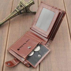 Luxury meets sustainability with our Crocodile-Style Vegan Leather Wallet. Personalized and equipped with zipper security and multi card slots, it’s the perfect trifold wallet gift for him. #MensEcoStyle #LuxuryVeganWallet #CrocodileStyleWallet #MensGiftGuide #SustainableFashion #WalletGoals #PersonalizedGiftIdeas #StylishGifting