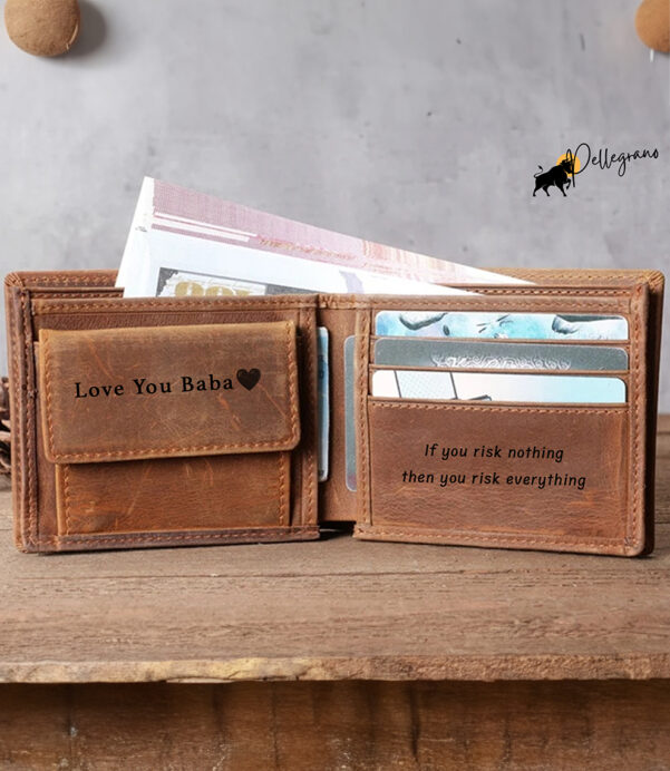 Protect your valuables in style with this Personalized Crazy Horse Leather Wallet. RFID-blocking, full grain luxury with coin purse and card holder. A unique Christmas gift idea! #PersonalizedWallet #RFIDProtection #FullGrainLeather #CustomLeatherGoods #ChristmasGiftGuide #WalletLover #CrazyHorseGoods #GiftIdeas2025