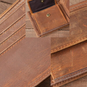 Sustainable style for modern needs! Our Personalized Crazy Horse Wallet with RFID blocking is made from full grain leather, with coin and card storage—perfect Christmas surprise. #EcoFriendlyGifting #SustainableStyle #LuxuryMensWallet #RFIDSecureGift #CustomWallet2025 #VintageInspired #ChristmasGiftIdeas #FullGrainLove