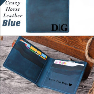 Handmade from genuine Crazy Horse cowhide, our Custom Engraved Wallet combines minimalist function with vintage charm. A meaningful, stylish gift idea for any occasion. #LeatherLife #MensWallet2025 #PersonalizedGifts #VintageAesthetic #BifoldWallet #MensAccessories #CrazyHorseLeather #UnisexGifts