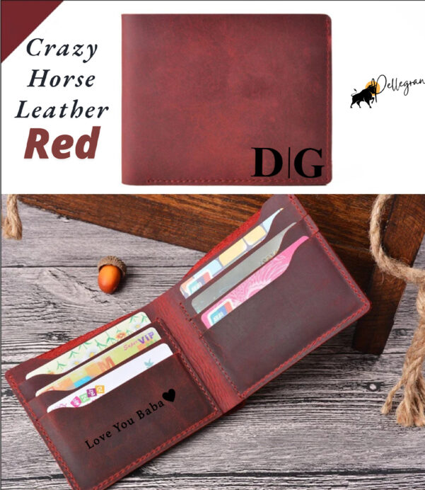 Rugged beauty meets personal touch. Our Vintage Crazy Horse Leather Wallet features a custom engraving option, minimalist bifold design, and premium cowhide craftsmanship. #MensLuxury #MinimalistLeather #CrazyHorseStyle #EngravedWallet #CustomForHim #GiftIdeas2025 #LeatherCraftsmanship #VintageInspired