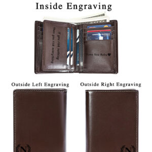 Handcrafted Italian leather wallet with RFID protection. Personalized bifold design, ideal birthday or holiday gift for men and dads. Tags: #BifoldWallet #LeatherGift #MensRFIDWallet #HandmadeGift #ForHim #FatherGift