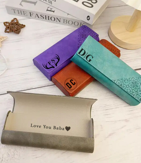 For the one who has everything—a Personalized Vegan Leather Glasses Case! Eco-friendly, foldable, and stylish, it’s a great customizable gift for birthdays or milestones. #GiftForHer #GiftForHim #PersonalizedEyewearCase #EcoFashion #FoldableAccessories #SustainableGifts #GlassesGoals #BirthdaySurprise