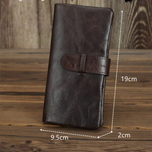 This custom ultra-soft cowhide wallet in Oily Coffee or Oily Black blends vintage charm with modern function. Makes a perfect birthday or anniversary gift! #LeatherWallet #PersonalizedWallet #GiftIdeas #EtsyGifts #MensStyle #WomensStyle