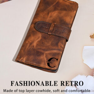 Refined and personal, this Personalized Vintage Leather Long Wallet uses Crazy Horse Leather to create a durable, stylish gift. Add a custom name for a heartfelt touch he or she will treasure. #UniqueGiftIdeas #CustomLeatherGoods #HandmadeTreasures #VintageLook #BritishStyleWallet #LeatherCollection #PersonalizationMatters #TrendingLeather