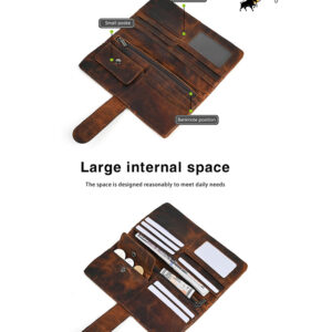 Gift elegance with our Personalized Vintage Leather Long Wallet. Handmade from premium Crazy Horse Leather and engraved with a custom name, it’s a stylish accessory for both men and women. #BestGiftIdeas #PersonalizedAccessories #LeatherLife #GiftGuide2025 #HandmadeLeather #MinimalistWallet #VintageDesign #TrendingNow
