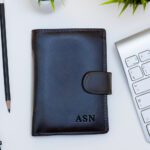 Trifold Vertical Oily Leather Wallet