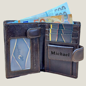 Upgrade his pocket game with this Personalized Trifold Wallet. Made from 100% oily leather, this wallet features RFID-blocking tech for security and vintage flair for style. A premium leather purse ideal for gifting! #MensStyle #LeatherGift #PersonalizedPresent #GiftGuide2025 #RFIDProtection #LuxuryWallets #LeatherLife #GiftForHim