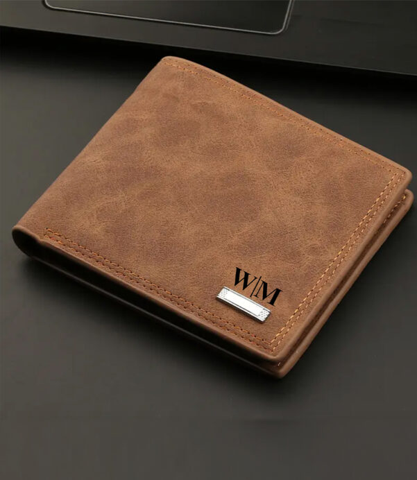 Upgrade his essentials with this Retro Vegan Leather Wallet. Personalized and featuring a slim bifold design, it’s the ultimate card holder and cash carrier—eco-friendly and stylish! #MinimalistAccessories #MensStyle #EcoFriendlyWallet #CustomGiftForHim #VintageMensWallet #SustainableEssentials #XmasGiftIdeas #SlimWalletTrend