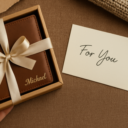 personalized gifts custom leather wallets thoughtful gift ideas customized accessories Pellegrano personalized products unique gift ideas for him/her
